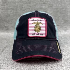 Simply Southern "Stand Tall Be Sweet" Pineapple Ball Cap Hat Pink White Patch
